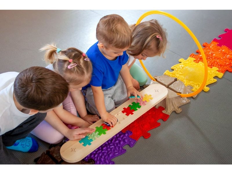  Passerelle muffik et 6 nano puzzles - 7 pièces, bois, multicolore MFA-03-3 - Conforama E