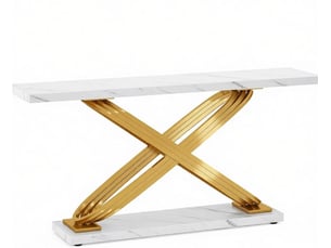 Console 0 tiroir(s) coloris bicolore <strong>VIVRYN</strong> <strong></strong> - longueur 140 cm - 140 cm