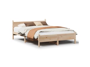 Lit 2 places 135x190 cm coloris marron