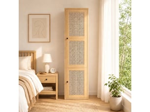 Armoire WELLTIN coloris bois clair largeur 90 cm