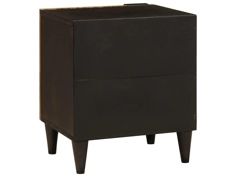  Table de chevet - cabinet de chevet - table de nuit 2 pièces noir et or 40 x 33 x 46 cm  - Conforama E