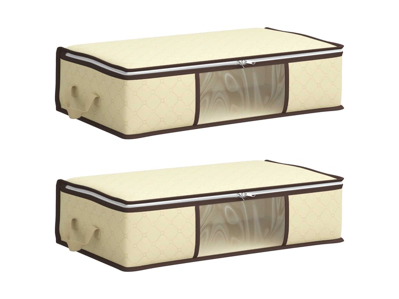 Boîte de rangement avec fenêtre latérale transparente 2 pcs shl78774 - Conforama A
