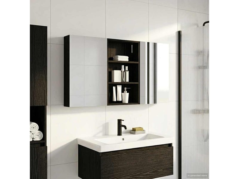  Ensemble de meubles de salle de bain 3 pcs 120x10.5x60.5 cm shl3604  - Conforama B