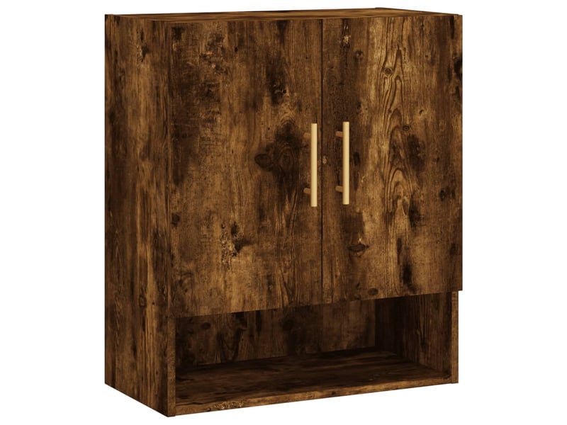  Armoire murale salon, meuble de rangement chêne fumé 60x31x70 cm bois d'ingénierie shl8190  - Conforama A