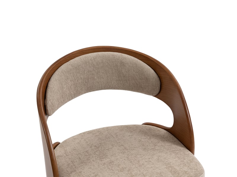  Lot de 2 chaises de salle à manger pivotantes avec assise rembourrée et dossier ergonomique en lin kaki 44 × 41 × 75 cm  - Conforama E