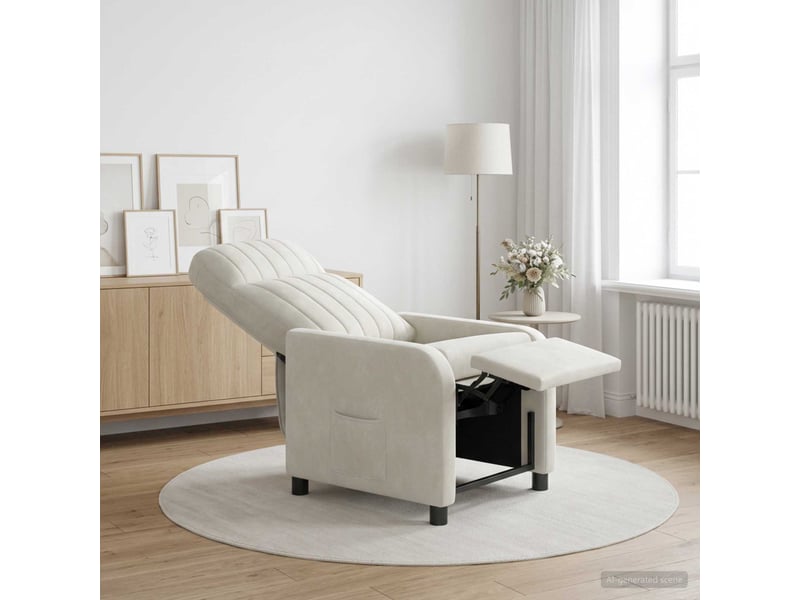 Vidaxl fauteuil inclinable crème velours (v) - Conforama B