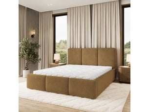 Lit coffre 120x200cm <strong>MASSENO</strong> <strong></strong> coloris bois clair
