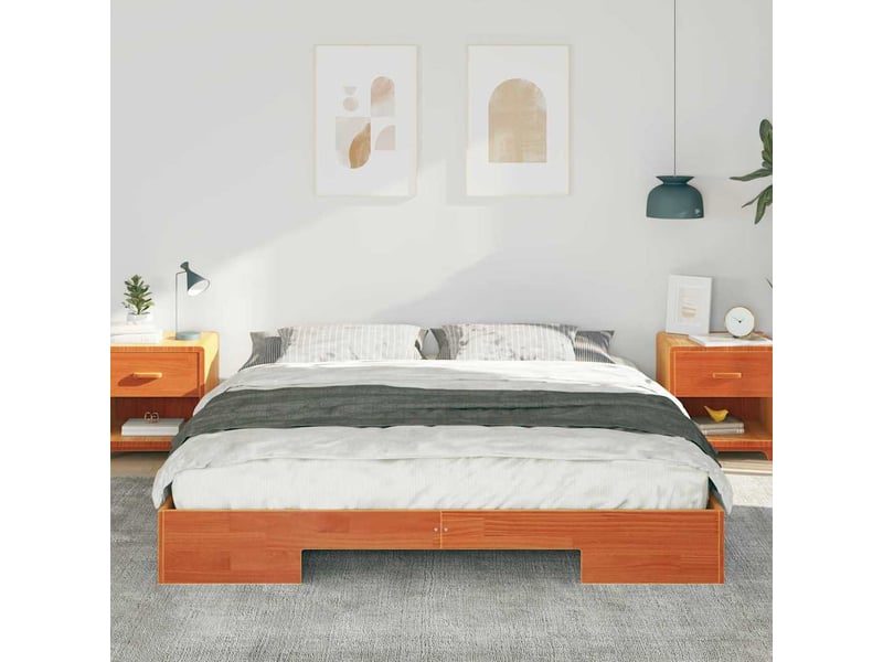 Lit double- lit adulte -  cadre de lit marron 200 x 200 cm  - Conforama B