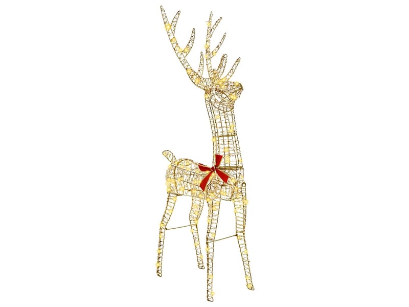  Renne, éclairage de noël, décoration de noël 3d 140 led blanc chaud 128 cm pet cf62040  - Conforama A