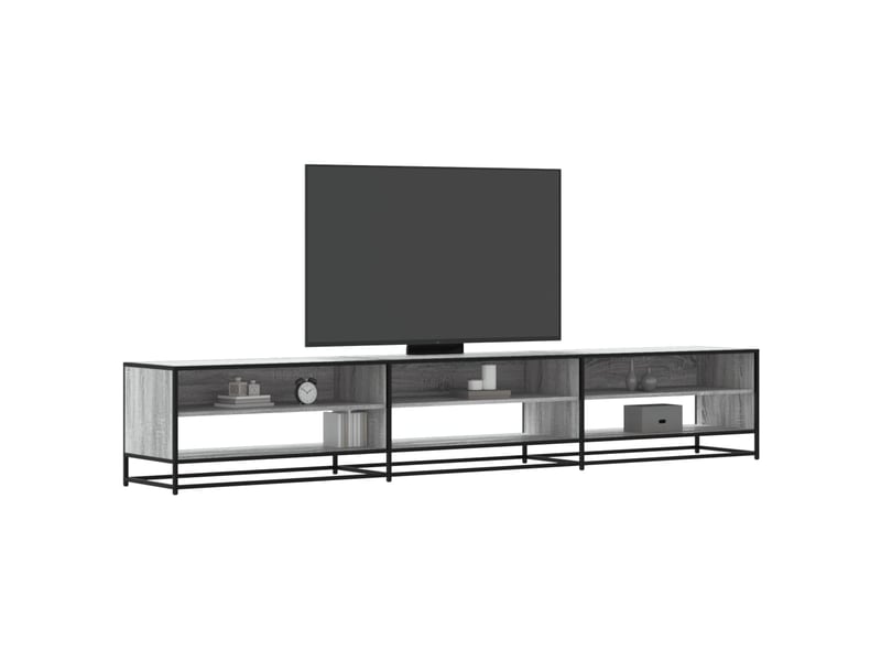  Meuble tv - banc tv - meuble de rangement sonoma gris 270x40x46 cm bois d'ingénierie  - Conforama B