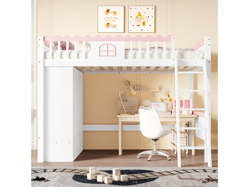 Lit superposé en pin blanc 90x200 cm - Conforama D