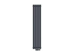 Emke radiateur à eau chaude, radiateur plat seule couche connexion centrale, anthracite 160x30cm, 501w