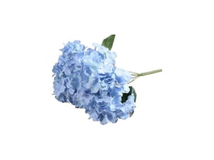 Pièce de 5 têtes de fausses fleurs en plastique inaltérable et anti-chutebleu