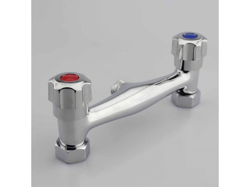  Robinet mitigeur de douche de salle de bain, robinet double sortie en laiton chromé, mitigeur thermostatique  - Conforama E