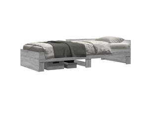 Lit simple 80x200 cm coloris gris