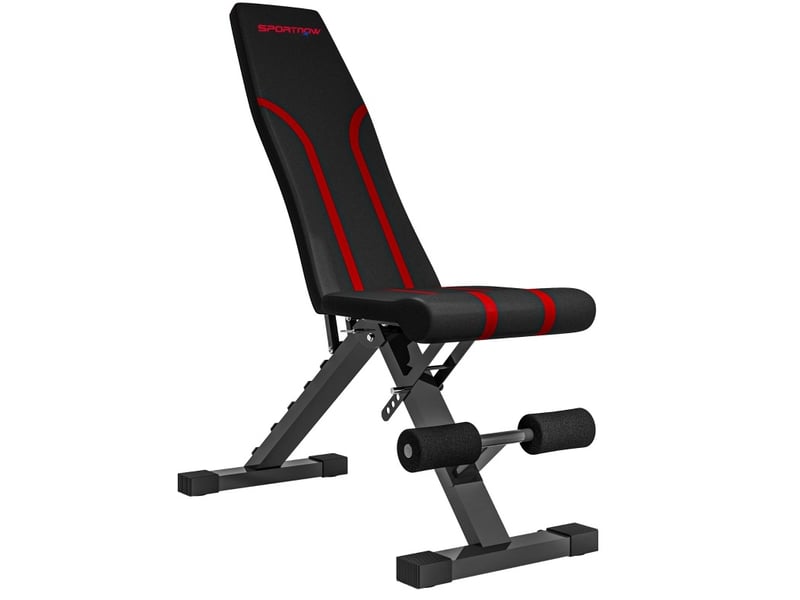  Banc de musculation pliable 82x35x107 cm dossier à 6 positions assise à 4 positions noir  - Conforama B