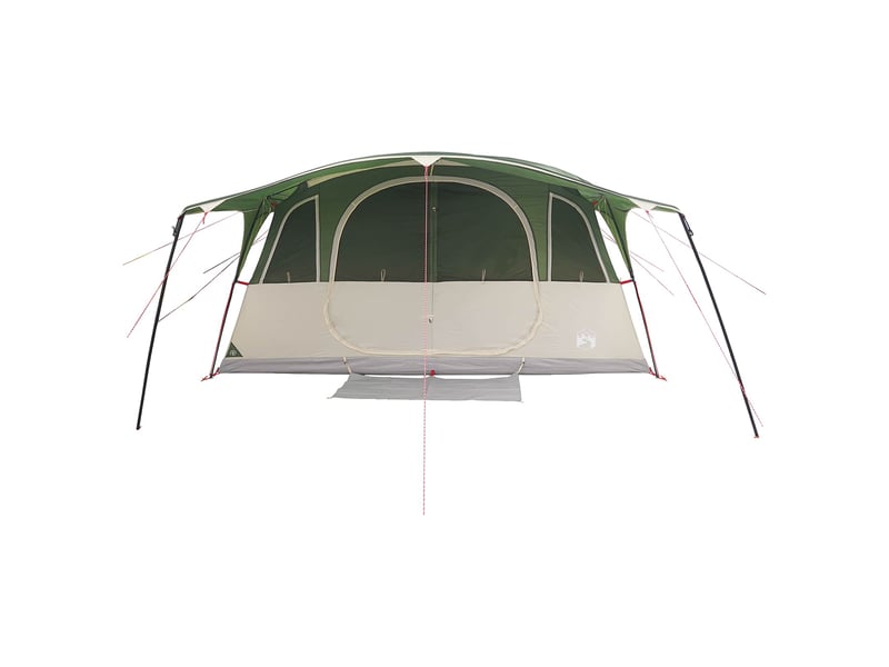  Tente tunnel, tente de camping 12 personne vert polyester et acier  - Conforama E