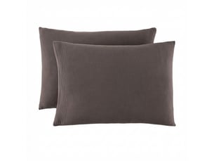 Lot 2 taies d'oreiller 50x70 cm gaze de coton - coton 57 fils charbon