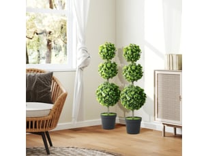 Plante artificielle verte en pot avec feuilles en plastique et terre décorative floquée, décoration intérieure