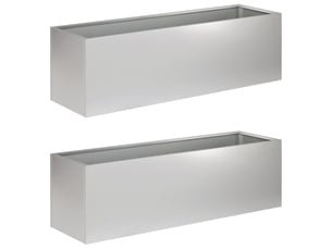 Jardinière - cache-pot de jardin 2 pcs argenté 80 x 30 x 30 cm