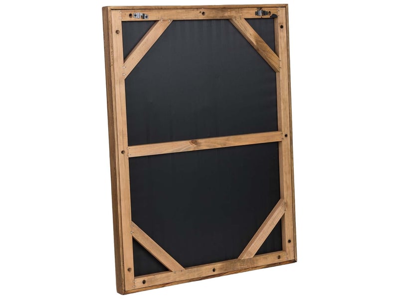 Tableau artisanal en bois recyclé relief marron et noir 62x4x82 cm h - Conforama D