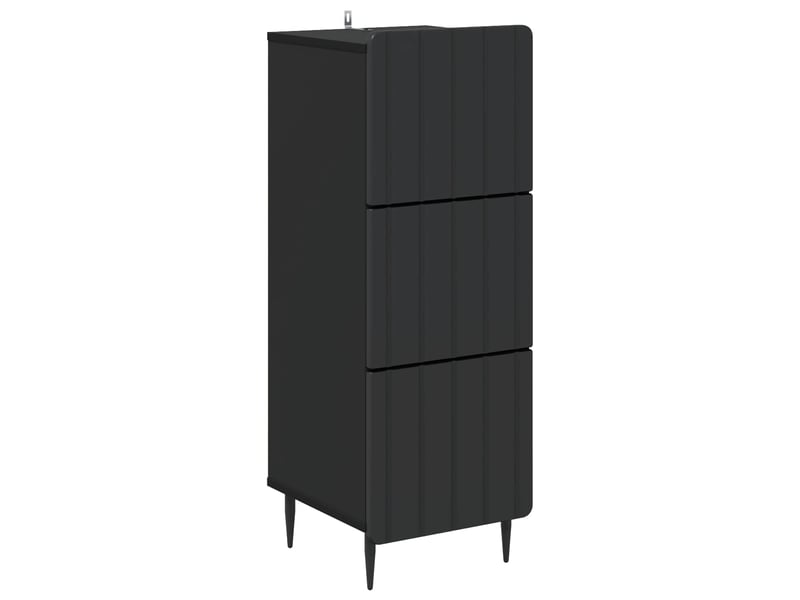  Armoire de rangement bureau, armoire à tiroirs 33 x 34.5 x 92 cm bois d'ingénierie noir  - Conforama A