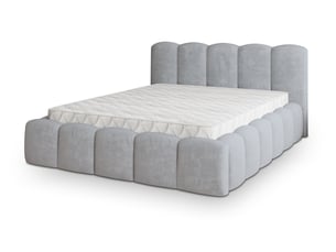 Lit coffre 200x200 cm <strong>MASSENO</strong> <strong></strong> coloris gris