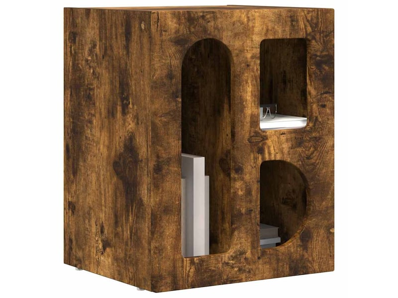  Table de chevet - cabinet de chevet - table de nuit elst 2 pc chêne fumé 40 x 35 x 50 cm  - Conforama B