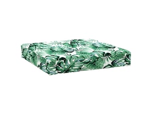 Coussin de palette, coussin de chaise, coussin de canapé à motif de feuilles 60x60x9,5 cm tissu cf55268
