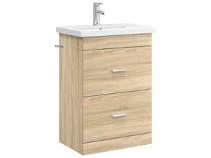 Ensemble de mobilier de salle de bain chêne sonoma shl347