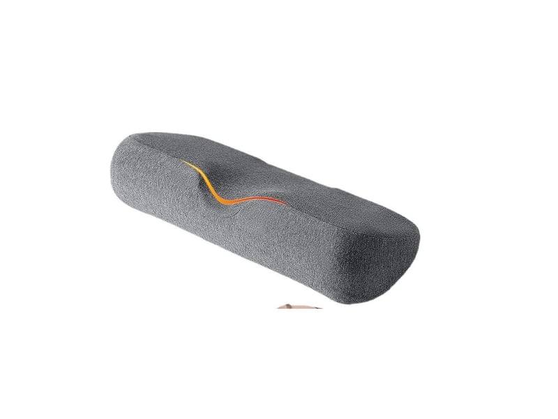 Oreiller cervical en mousse à mémoire de forme – pour dormir et soulager, gris clair, 50x9.5cm - Conforama A