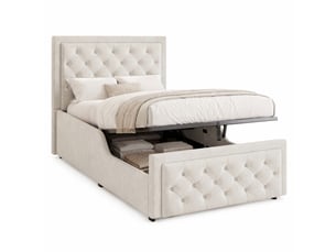 Lit coffre 90x200 cm ULEVR coloris beige