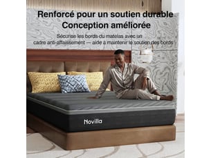 Matelas 140x200 cm <strong></strong>  <strong></strong> Mousse + mémoire de forme soutien Medium épaisseur 25 cm