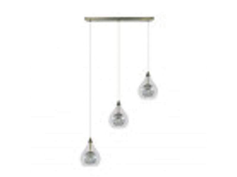  Fabrilamp lhasa, suspension, moderne, 3 x g9, cuir, 30-148 x 65 x 65 cm 154093014 - Conforama B