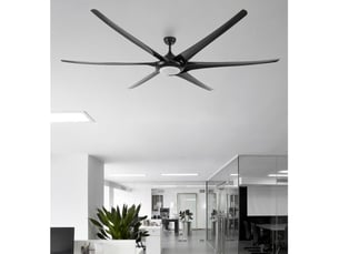 Ventilateur de plafond fabrilamp moncayo dc noir 6 pales 254 cm 6 vitesses led 24 w télécommande