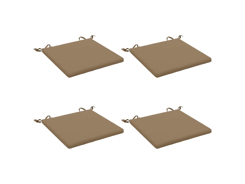  Lot de 4 coussins de siège, coussins d'assise soest 100 % polyester taupe cf60571  - Conforama A