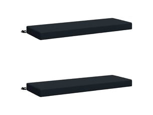 Lot de 2 coussins de banc, coussins d'assise soest 100 % polyester bleu foncé cf57126