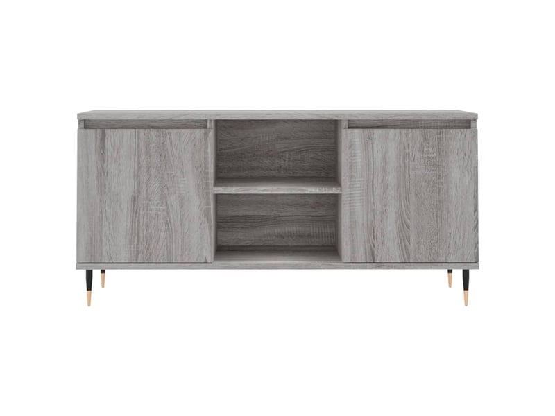  Meuble tv - banc tv - meuble de rangement sonoma gris 104x35x50 cm bois d'ingénierie  - Conforama E