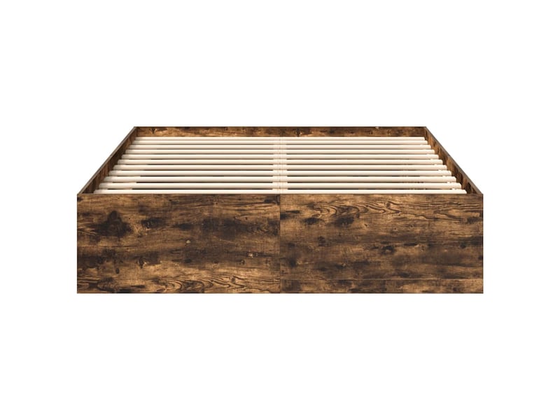  Lit double- lit adulte -  cadre de lit sans matelas chêne fumé 140x190 cm  - Conforama C
