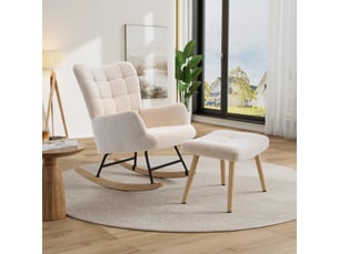 Fauteuil fixe <strong>ULEVR</strong> Velours beige