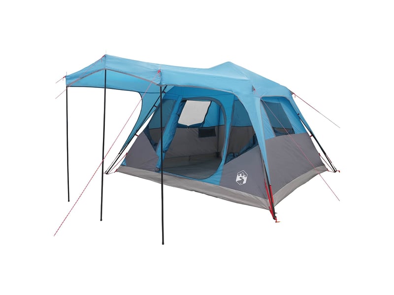 Tente de camping, tente familiale bleu 6 personnes polyester et acier - Conforama A
