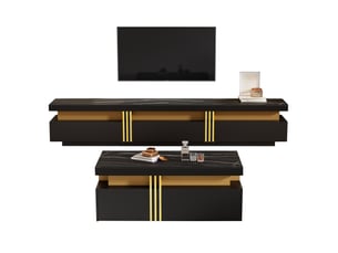 Table basse rectangulaire coloris bicolore <strong></strong> <strong></strong> - 50 cmx100 cm