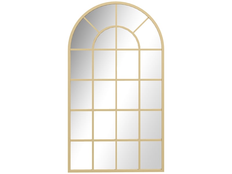  Miroir verrière arche style industriel fenêtre arcade métal 110 x 65 cm doré  - Conforama B