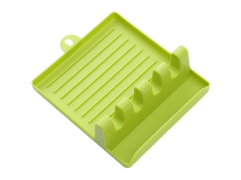  Porte-ustensiles - porte-cuillère - avec égouttoir - repose-cuillère pour comptoir - repose-cuillère - porte-couvercle de casserole - vert  - Conforama A