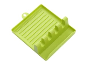 Porte-ustensiles - porte-cuillère - avec égouttoir - repose-cuillère pour comptoir - repose-cuillère - porte-couvercle de casserole - vert