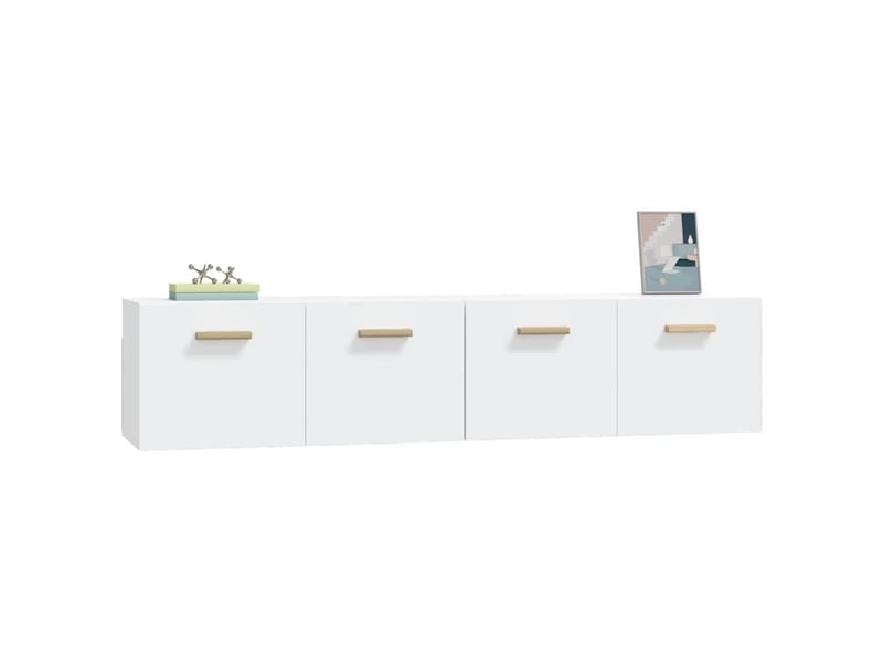 Armoires murales 2 pcs salon blanc 80x35x36,5cm bois d'ingénierie shl1056  - Conforama D