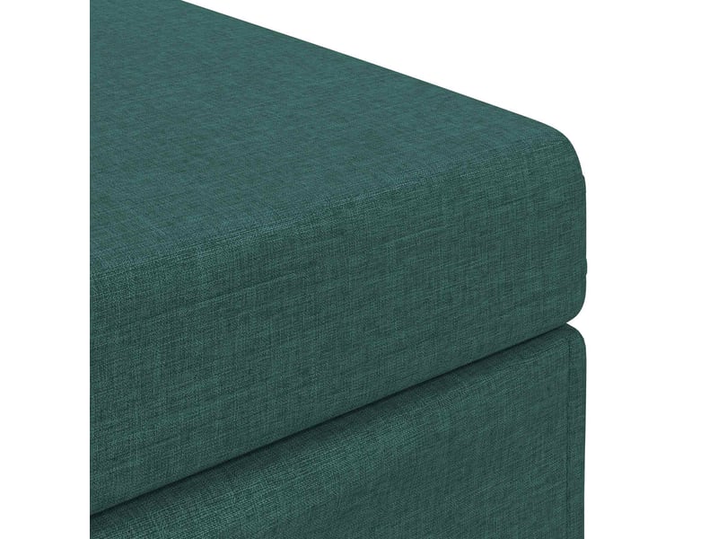  Tabouret bas, ottoman vert foncé 41x41x40 cm tissu et bois stratifié  - Conforama E