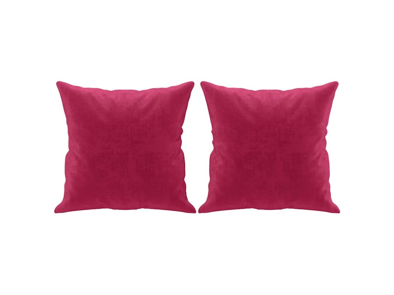  Lot de 2 coussins décoratifs rouge bordeaux 40x40 cm velours cf60887  - Conforama A