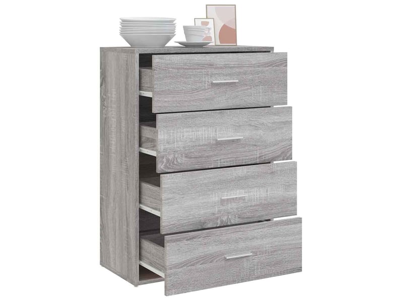  Buffet - bahut - meuble de rangement sonoma gris 60x31x84 cm bois d'ingénierie  - Conforama D