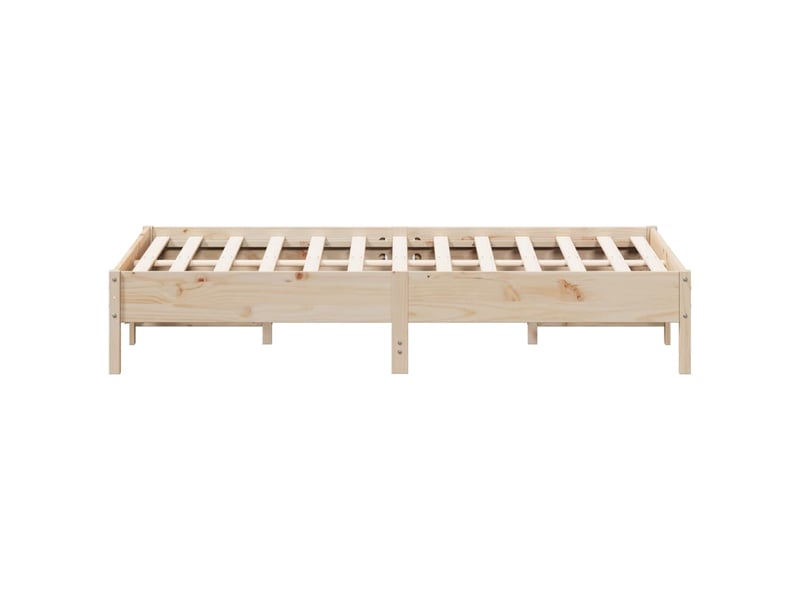  Lit double- lit adulte -  cadre de lit sans matelas 150x200 cm bois de pin massif  - Conforama D